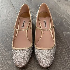 Miu Miu Glitter MaryJane Pump